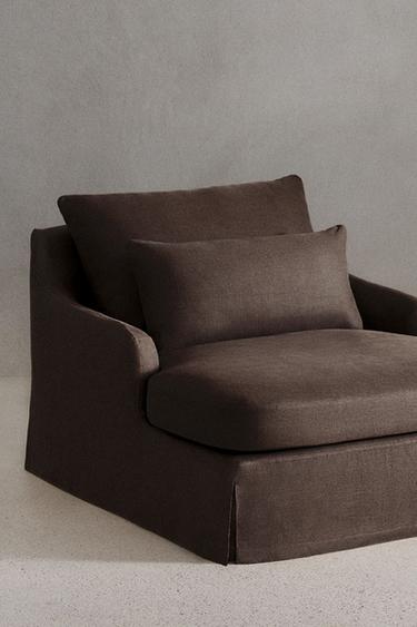LOVESEAT 01 LINEN COVER — Eggplant 1