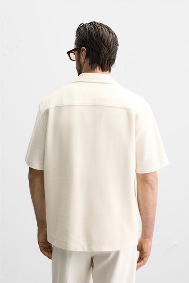 TEXTURED SHIRT - Ecru by Zara - Image 2