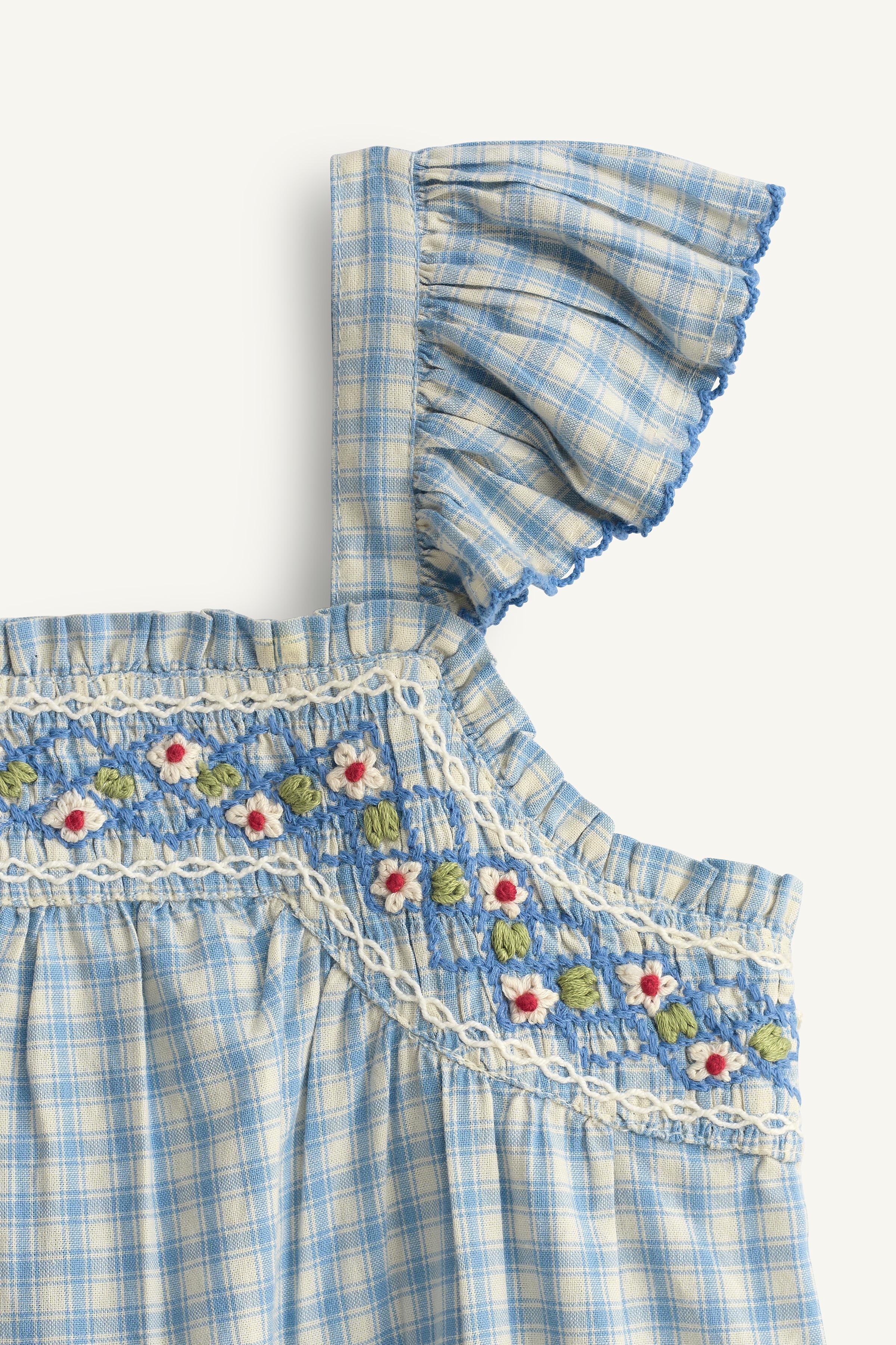 LIMITED EDITION PLAID EMBROIDERED TOP