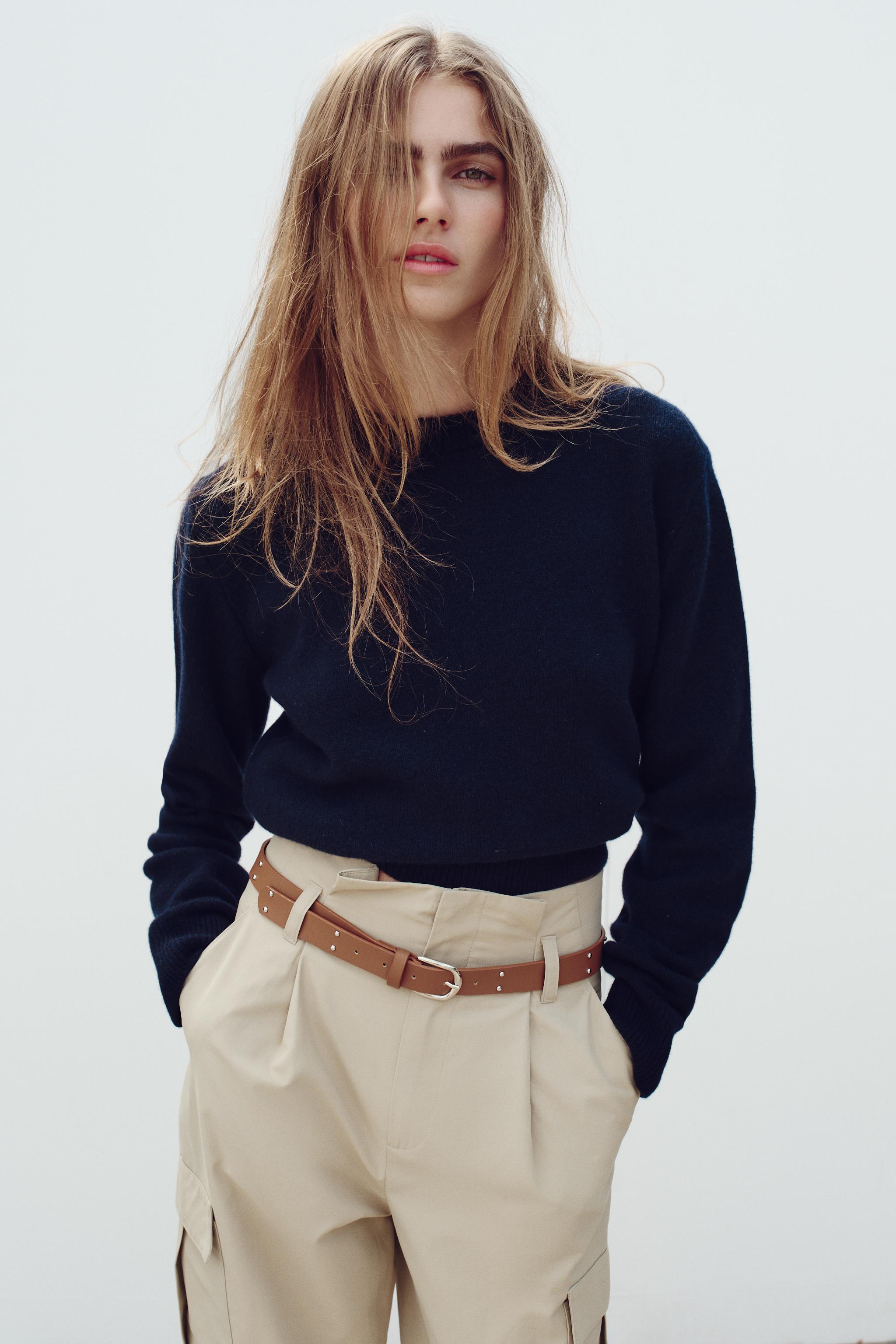 ベルト ペーパーバッグ カーゴパンツ - ライトカーキ | ZARA