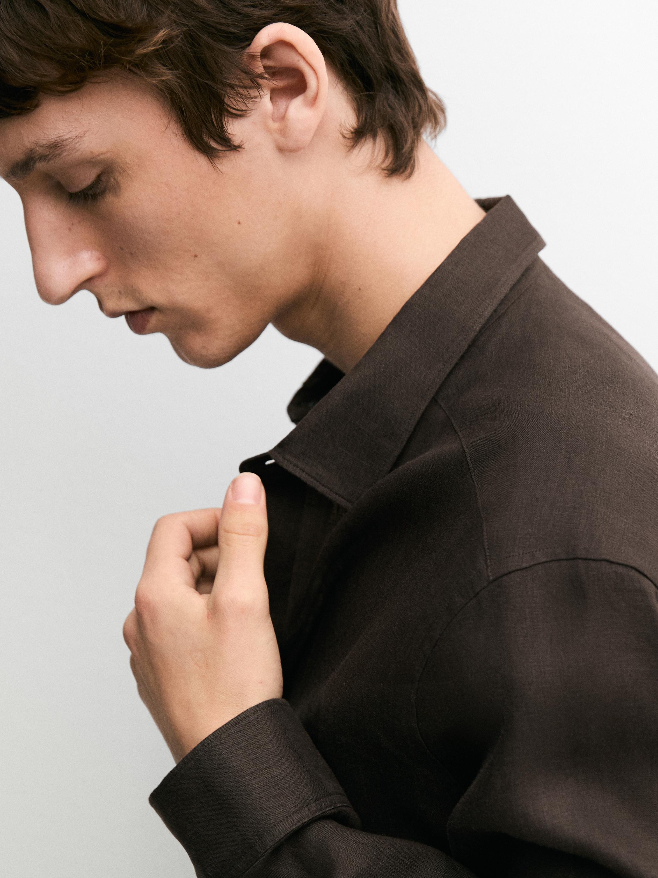 Extra fine regular fit linen shirt