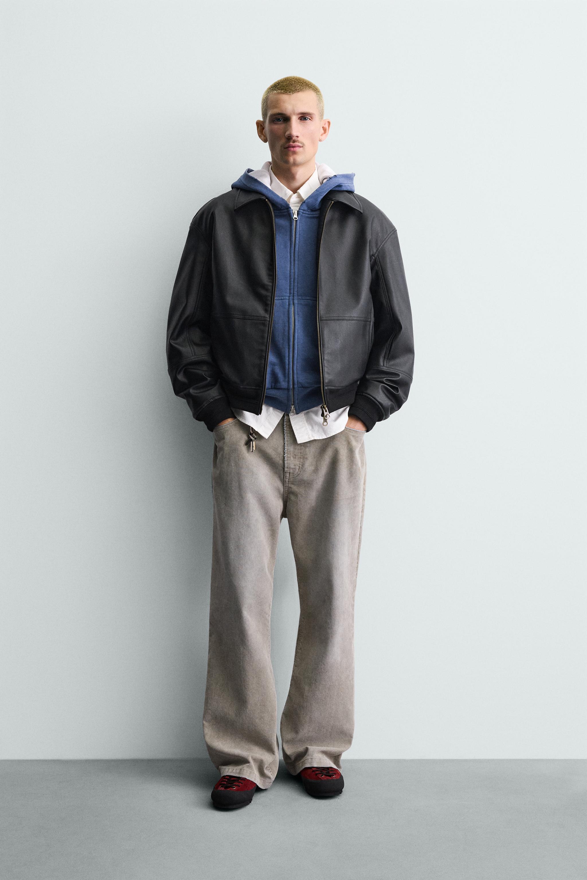 BLOUSON BOMBER MATIÈRE SYNTHÉTIQUE