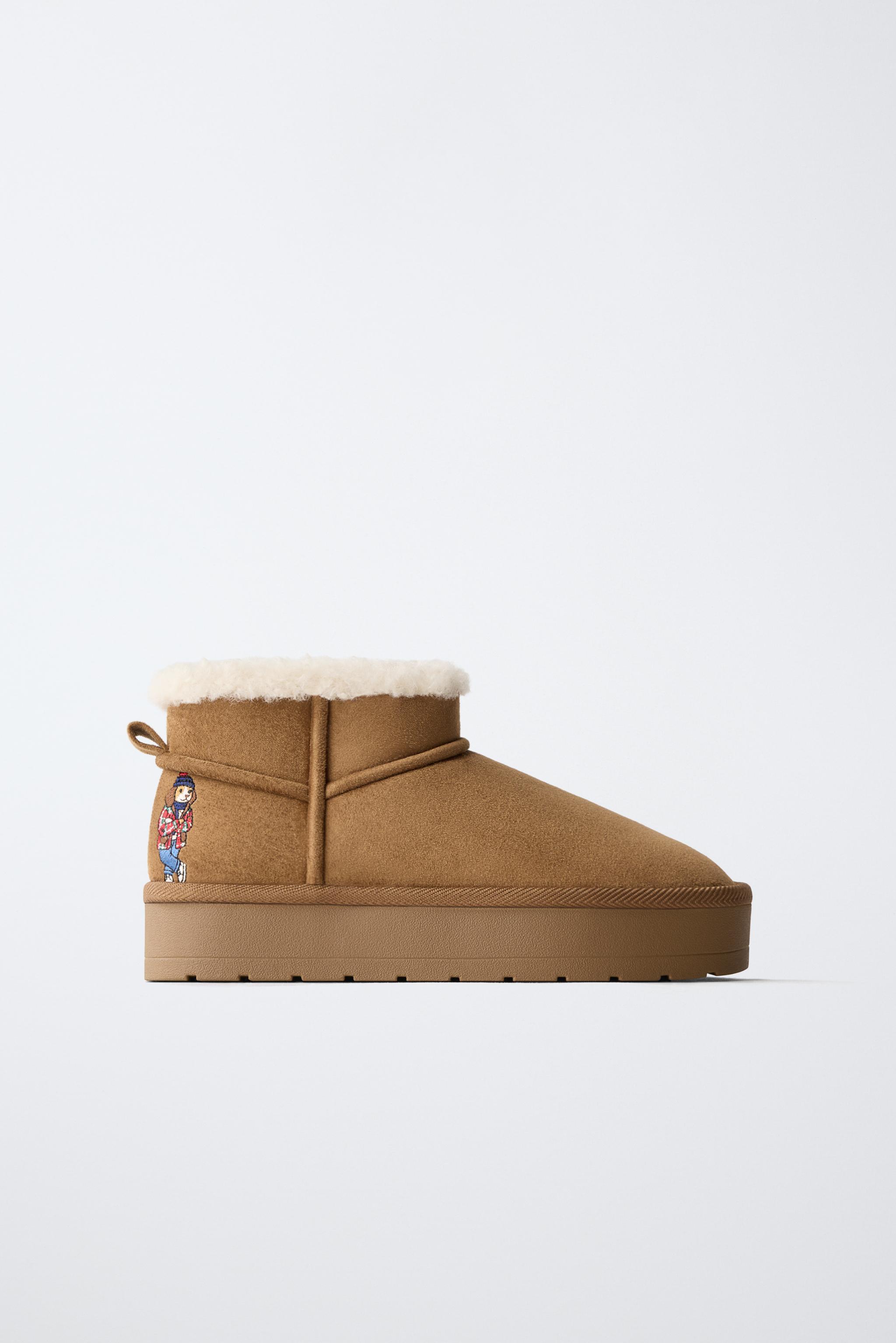 BOTTINES BRODÉES À PLATEFORME DOUBLÉES
