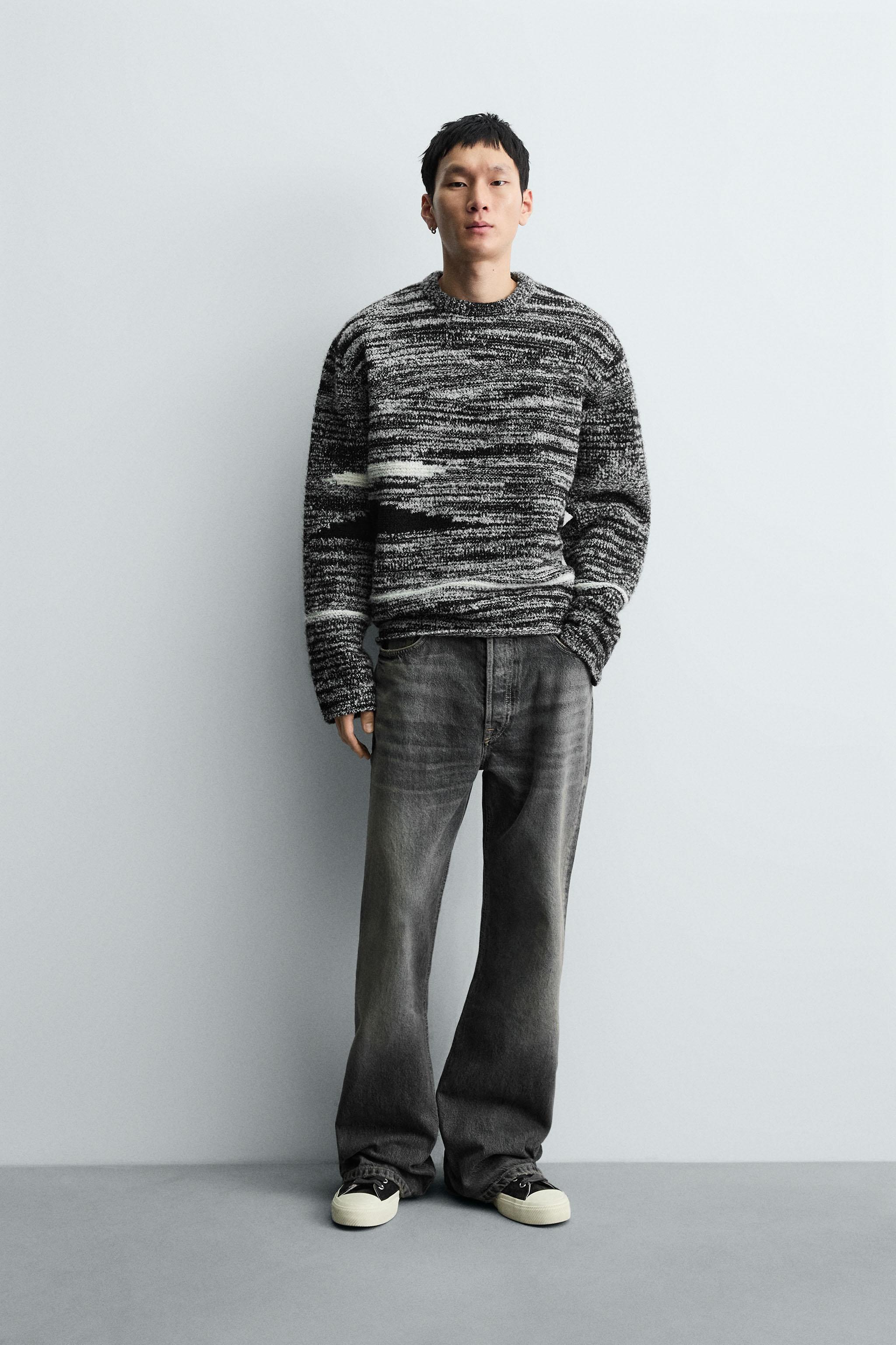 BOUCLÉ TEXTURED SWEATER - Black | ZARA United States