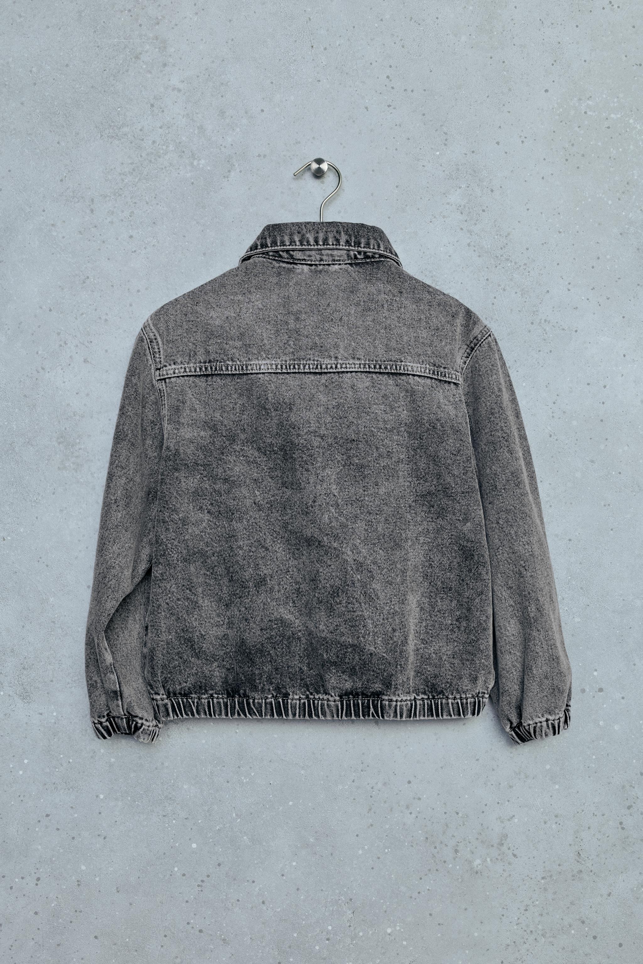 STORIESZ - WASHED EFFECT DENIM JACKET — Gray