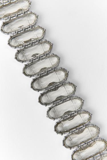 CRYSTAL CHOKER NECKLACE - Silver by Zara - Image 3