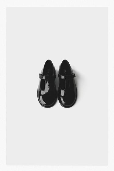 PATENT T-BAR SHOES - Black by Zara