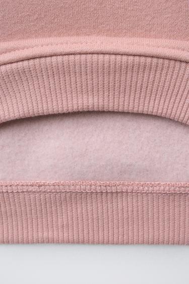 SWEAT AVEC DÉCOR CROCHET - Rose poudré de Zara - Image 3