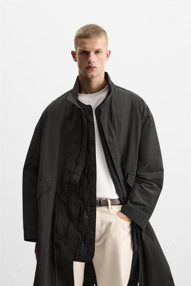 TRENCH TECHNIQUE 2 EN 1 - Noir de Zara - Image 1