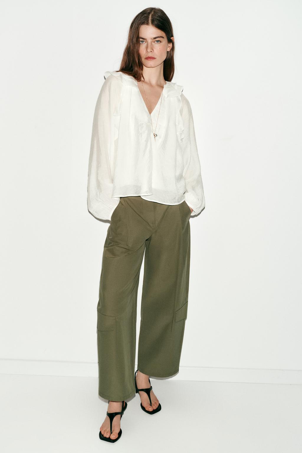 RUFFLED RUCHE BLOUSE - image 2