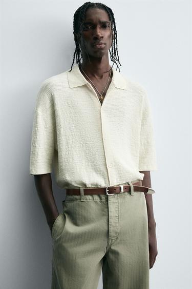 CEINTURE EN CUIR EFFET VINTAGE - Cuir de Zara - Image 1