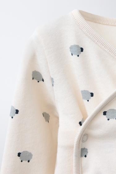 LOT BODY ET LEGGING MOUTONS - Écru de Zara - Image 2