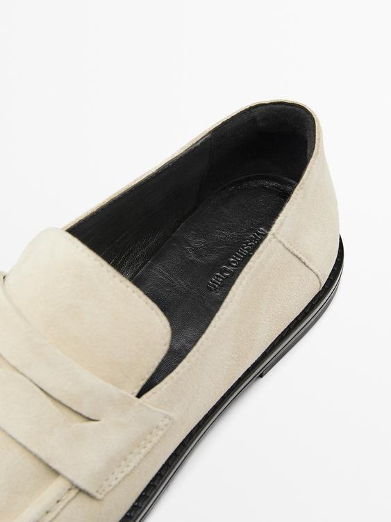 Split leather loafers