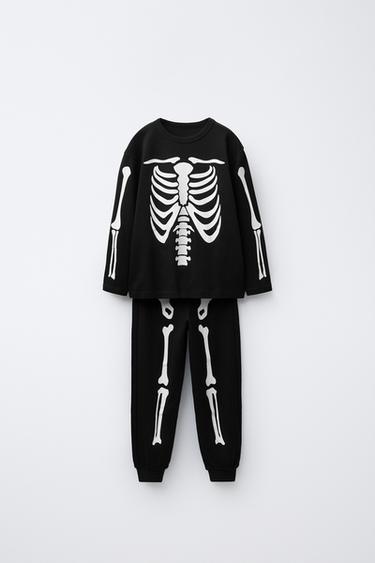 2-6 ANS/ PYJAMA SQUELETTE PHOSPHORESCENT - Noir de Zara - Image 0