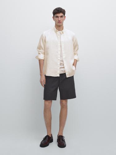 Bermuda jogger fit 100% algodón - Marino de Zara - Imagen 0