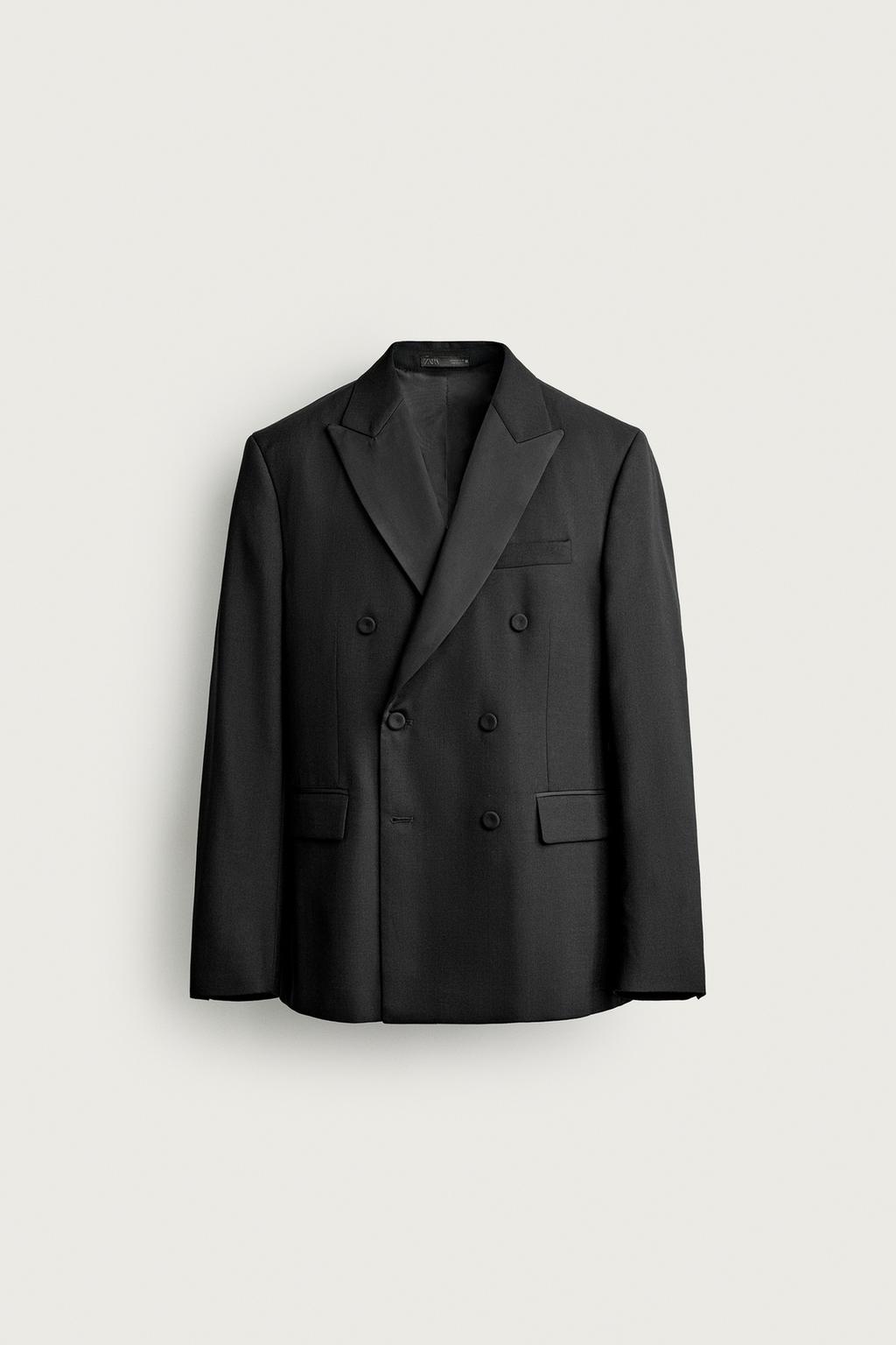 Double-breasted Tuxedo Blazer — Men's