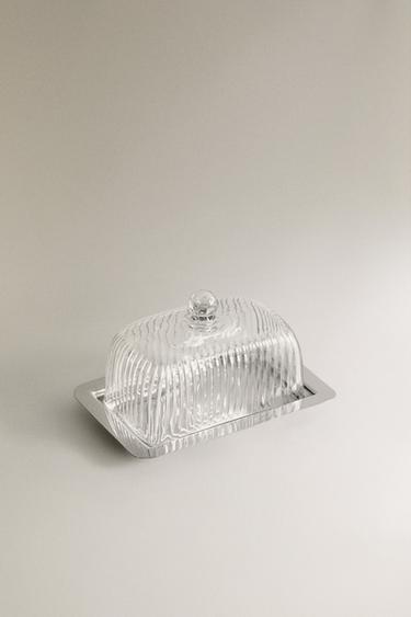 BEURRIER VERRE ET ACIER INOXYDABLE - Argent de Zara - Image 1