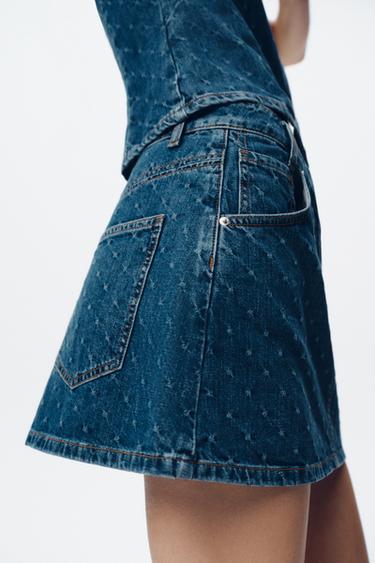 Z1975 DENIM MINI SKIRT - Mid-blue by Zara - Image 3