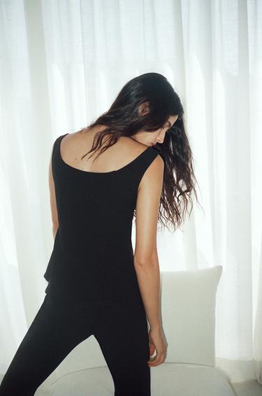 CREPE TOP - Black by Zara - Image 2
