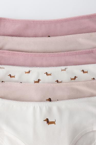 1.5-6 YEARS/ 6-PACK OF DOG PRINT BRIEFS - Pink by Zara