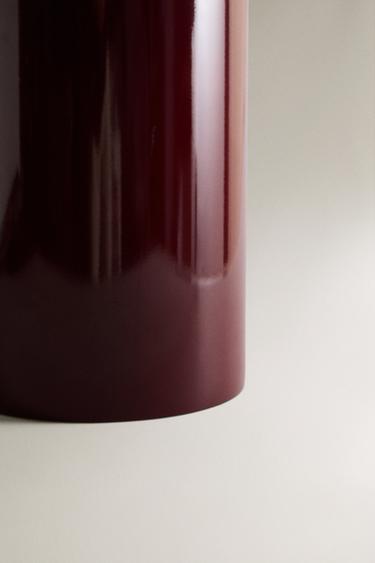 CYLINDRICAL METAL WASTEPAPER BASKET - Burgundy by Zara - Image 3