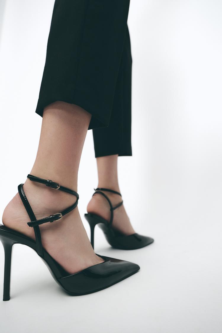 SLINGBACK STRAPPY HEELS Black ZARA Australia - Main Image