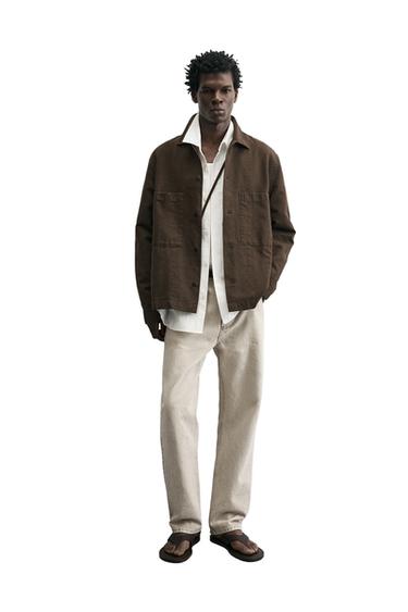 JEAN DROIT CHEVILLE ORIGINS - Gris clair de Zara