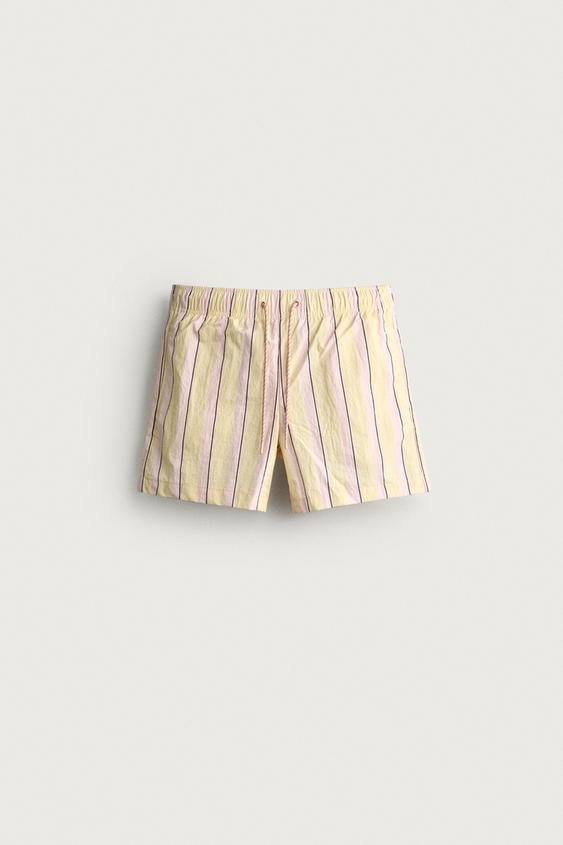 CALÇÃO DE BANHO MÉDIO COM LISTRAS - Multicolor da Zara - Imagem 0