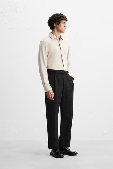 CHEMISE ÉLASTIQUE TEXTURÉE - Sable de Zara - Image 3