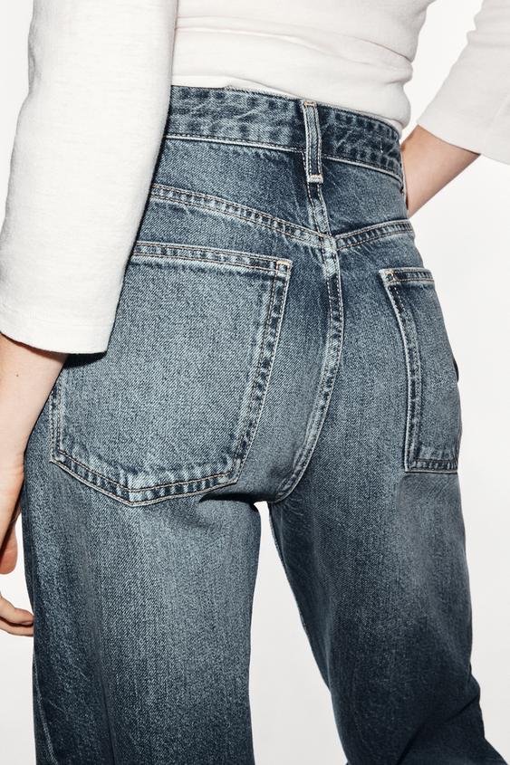 JEAN TRF WIDE LEG TAILLE HAUTE - Bleu de Zara - Image 5