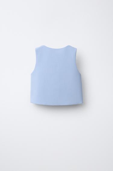 GILET À BOUTON BIJOU - Bleu / Lavande de Zara - Image 1