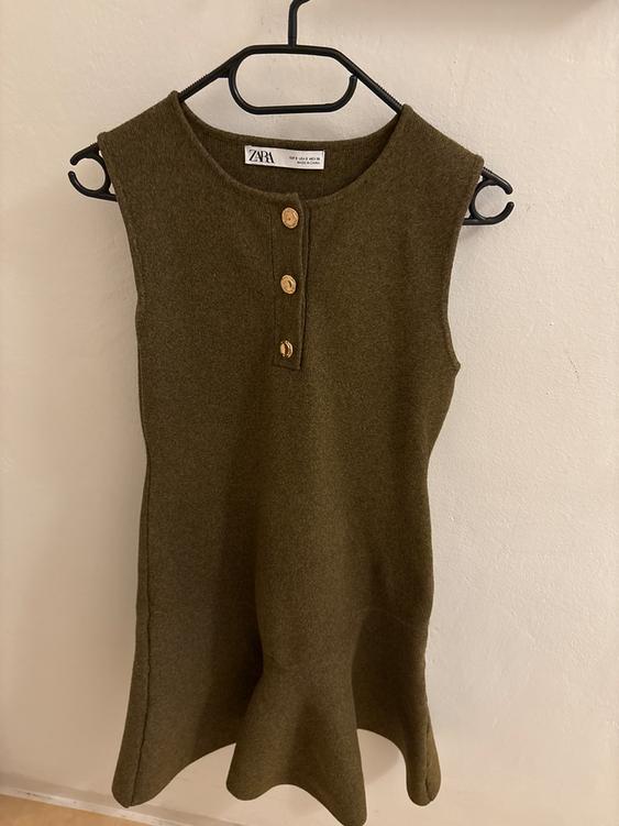 zara green knitted dress PEPLUM KNIT SECOND HAND zara knit dress long sleeve