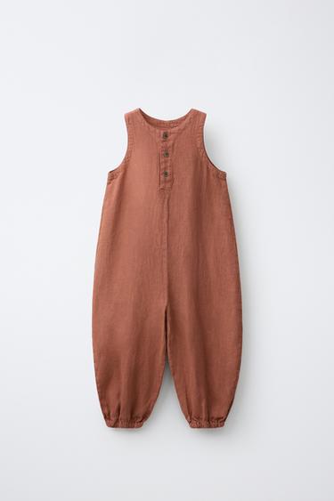 MONO LARGO 100% LINO - teja oscuro de Zara