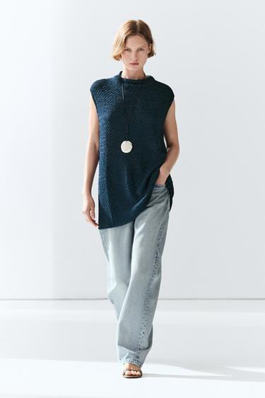Zara Cotton blend roll neck top - 452 - Image 0