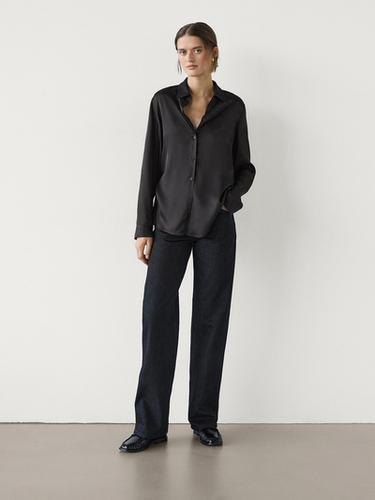 Zara Long sleeve satin shirt with vents - 452 - Image 0