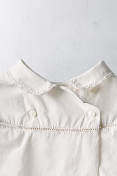 1 MOIS - 3 ANS/ ENSEMBLE POPELINE CHEMISE ET CULOTTE FLEURS BRODÉES ÉDITION LIMITÉE - Écru de Zara - Image 1