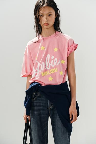 Zara BARBIE® WASHED EFFECT T-SHIRT - Pink