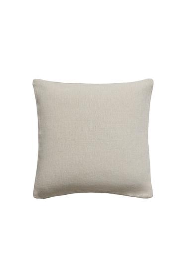 JUTE AND COTTON CUSHION COVER - Light ecru by Zara