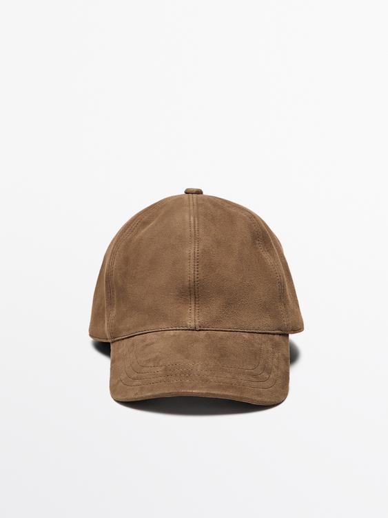 Suede leather cap