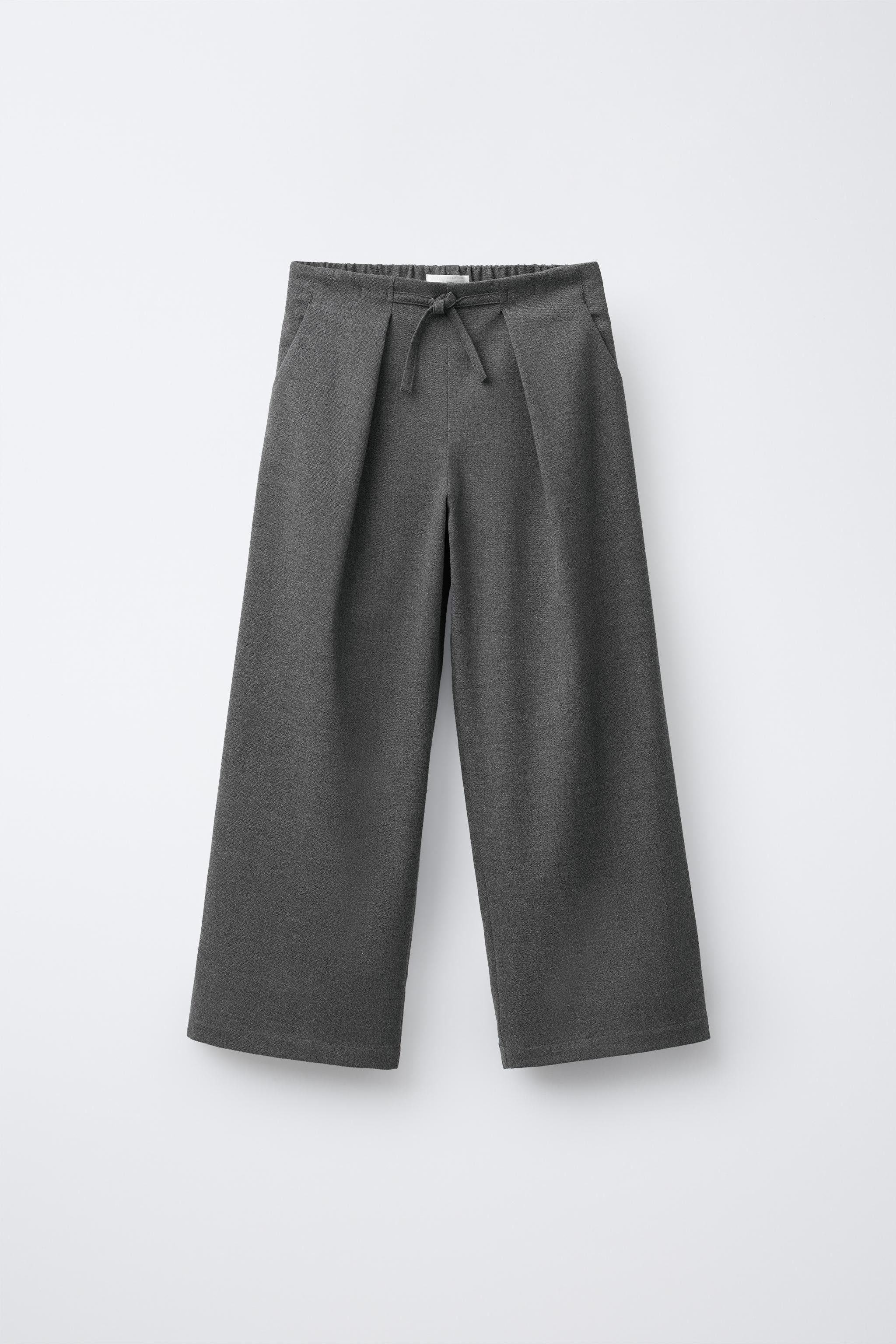 PLEATED SUIT PANTS