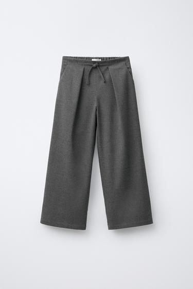 PLEATED SUIT TROUSERS - Grey by Zara