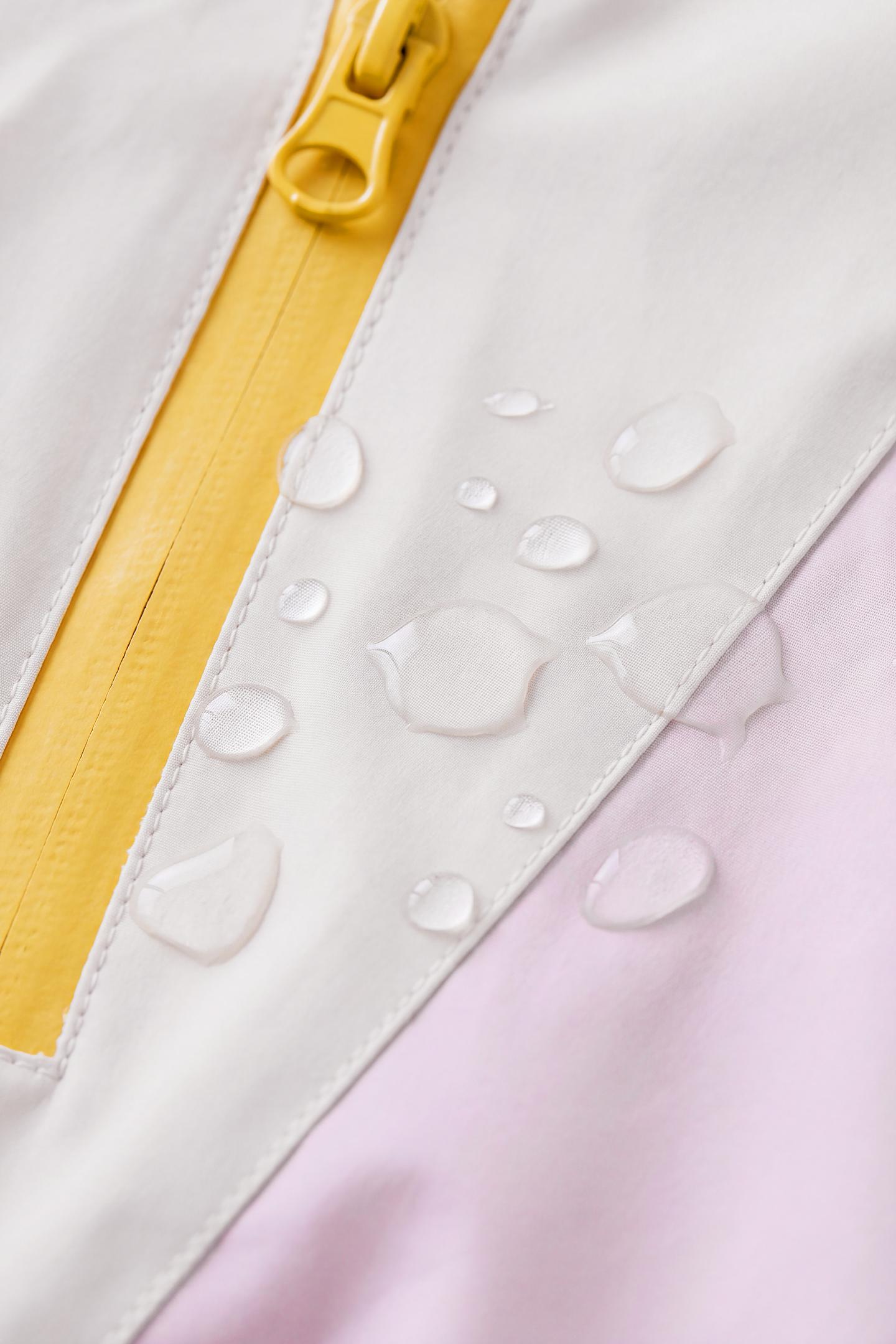 Детская куртка Zara Lightweight Colorblock Water-Resistant Softshell Rain, цвет: Экрю — фото 5