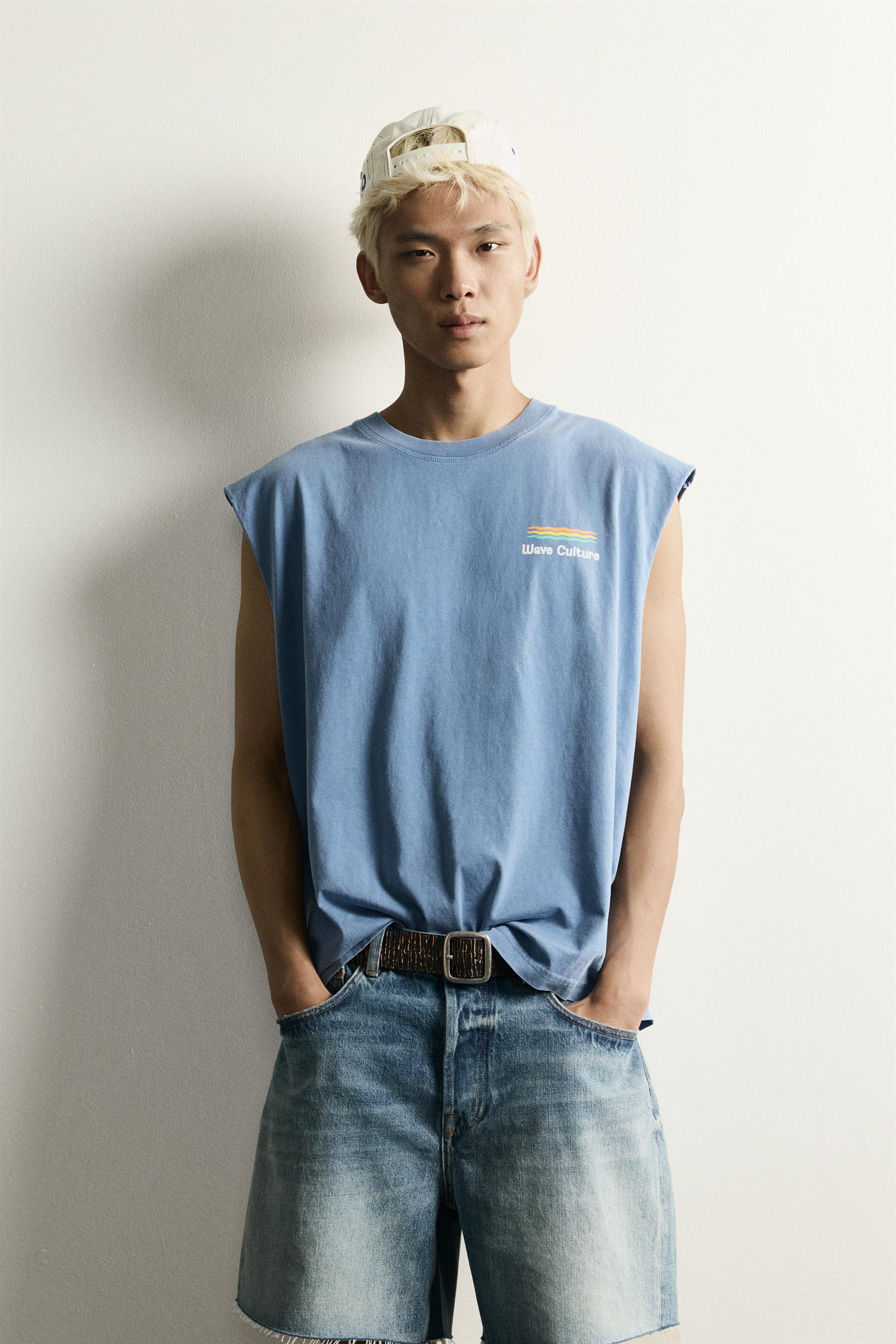 Мужские топы Zara RELAXED FIT CALIFORNIA PRINT TANK TOP — фото 2