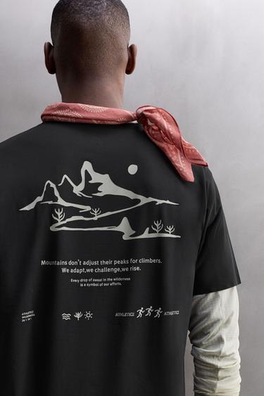T-SHIRT TECHNIQUE IMPRIMÉ RUNNING - Bleu marine de Zara - Image 5