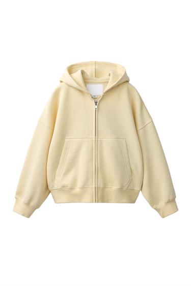 FELPA CON ZIP - Vaniglia di Zara