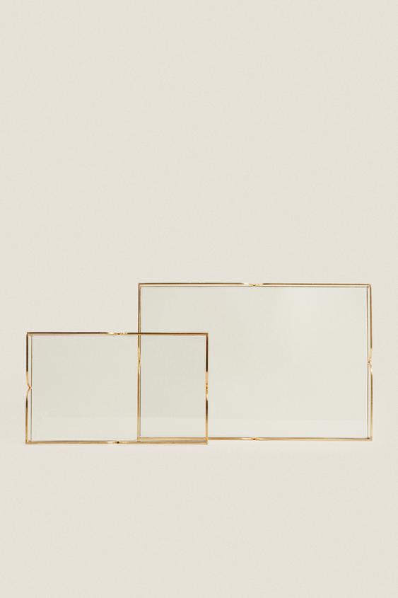 PLATEAU VERRE RECYCLABLE ET MÉTAL - Or de Zara - Image 0