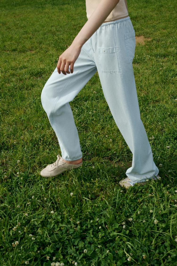 DRAWSTRING FLOWING TROUSERS