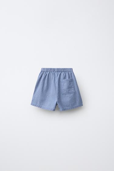 STRIPED BERMUDA SHORTS - Bluish by Zara - Image 1