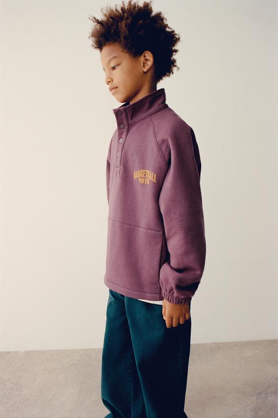 BASKETBALL PRINT SWEATSHIRT - Purple by Zara - Image 0