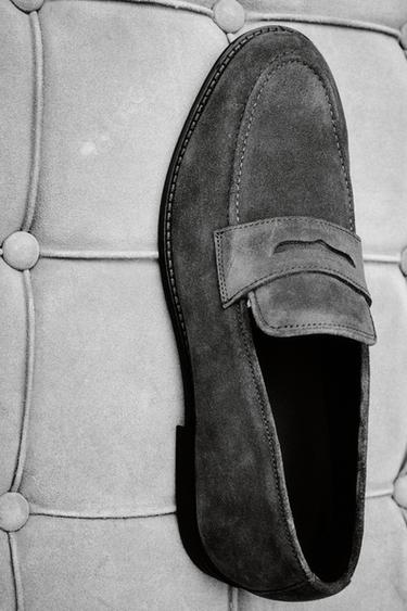LEATHER PENNY LOAFERS - Brown by Zara